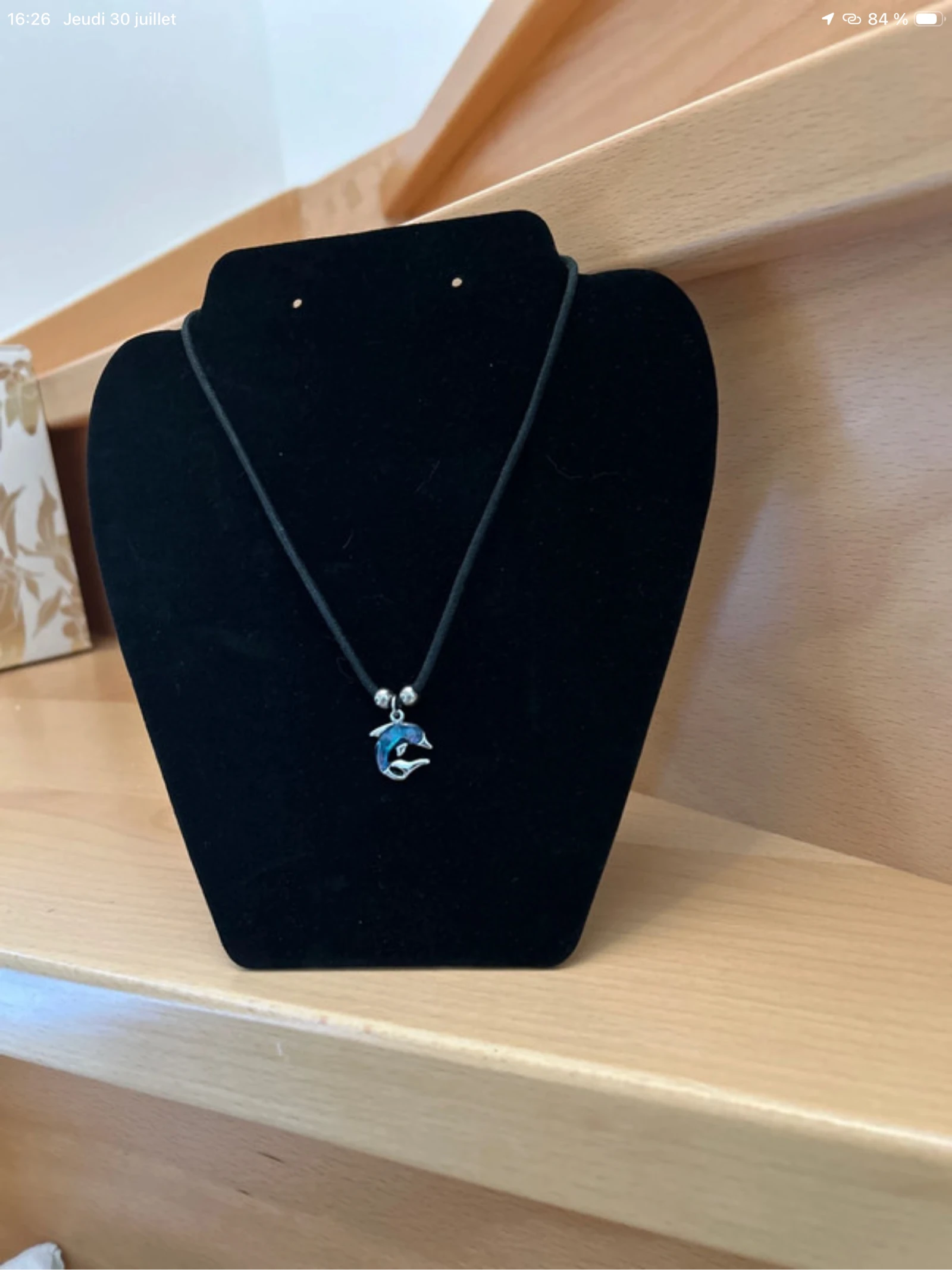 COLLIER PENDENTIF DAUPHIN🐬 SOLITAIRE 